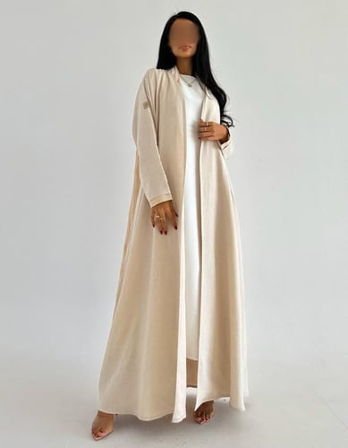 لنن طبيعي بيج مع لنن مطرز