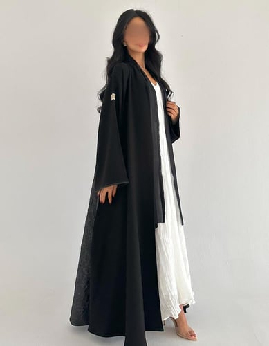 كريب عملي مع تفته كلوش اكمام واسعه