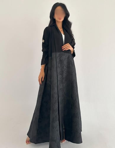 كريب ملكي اسود مع تفته جاكار كلوش