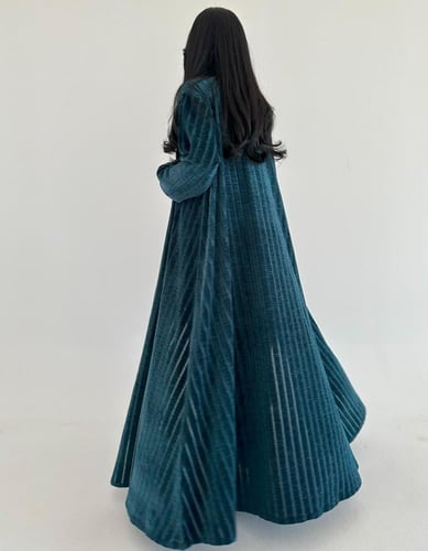 مخمل مع شيفون مكسر نص كلوش