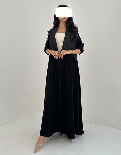 عبايه جاكار مع كريب قصة رسمية كلوش