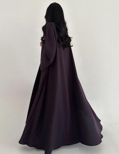 كريب عملي خفيف موف كلوش اكمام كلوش مع الفستان