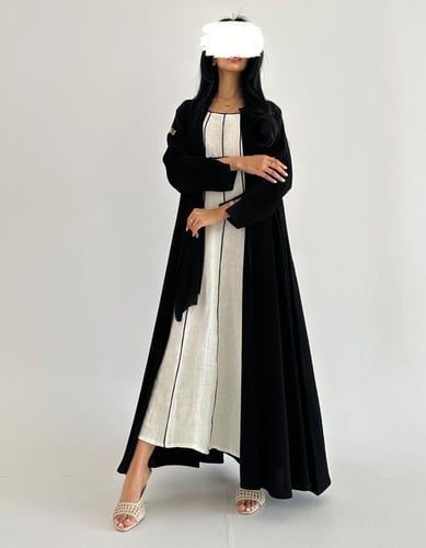 كريب صيفي كلوش جاكار مكرمش من الخلف