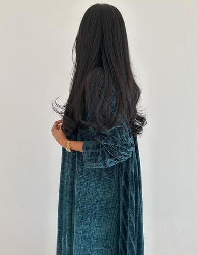 مخمل مع شيفون مكسر نص كلوش