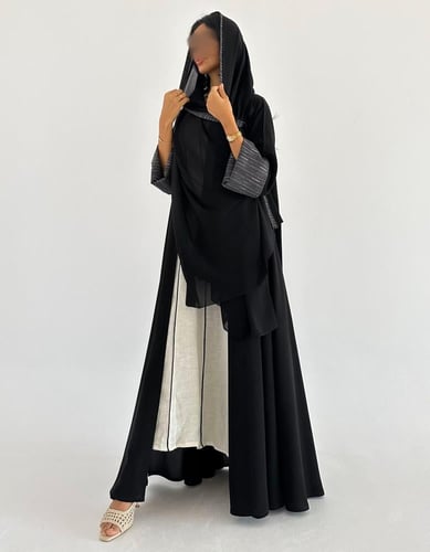 كريب خفيف كلوش اكمام لنن طبيعي خفيف