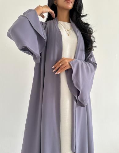 كريب لافندر ياباني عملي كلوش اكمام كلوش