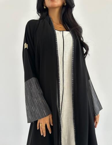 كريب خفيف كلوش اكمام لنن طبيعي خفيف