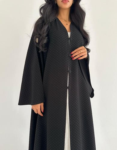 كريب عملي اندونيسي منقط اكمام كلوش قصة كلوش