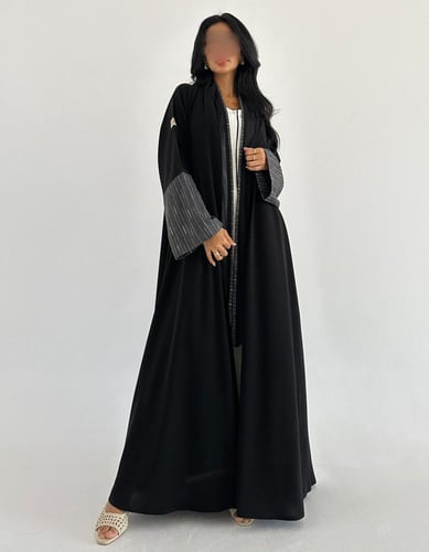 كريب خفيف كلوش اكمام لنن طبيعي خفيف