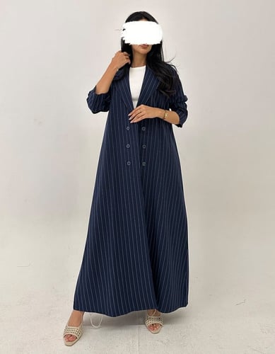 بلايزر كحلي مخطط قصة ستريت