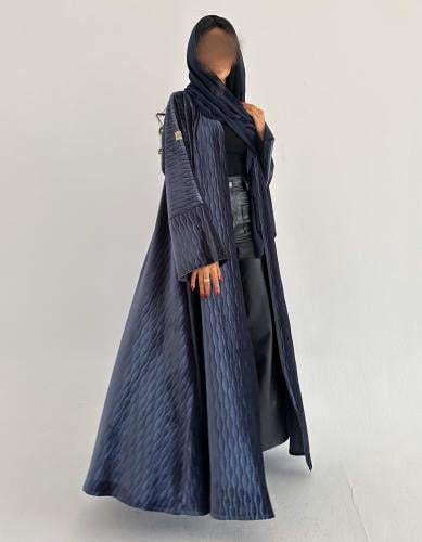 مخمل جاكار ازرق اكمام قصة كلوش