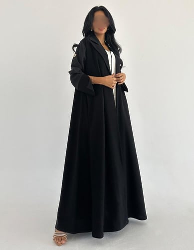 كريب قصة رسمية كلوش مع اكمام بودرة ياباني