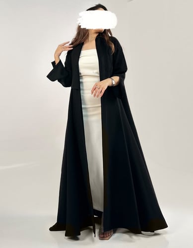 عباية كريب ملكي وجاكار ياقة