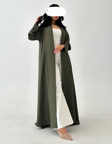 عباية كريب ناعم نص كلوش