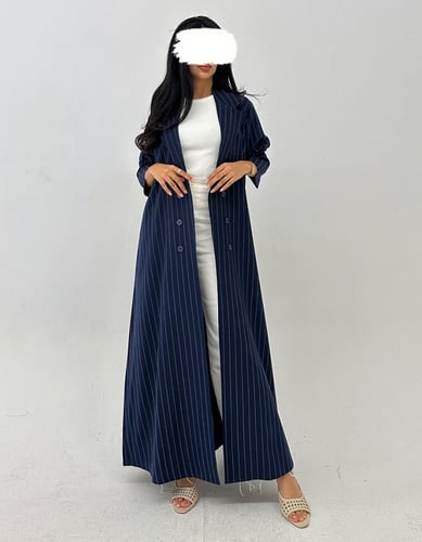 بلايزر كحلي مخطط قصة ستريت