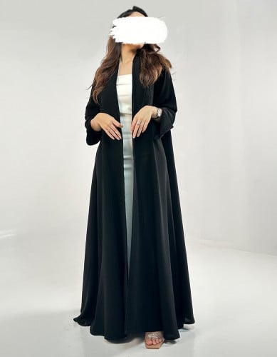 عباية كريب ملكي وجاكار ياقة