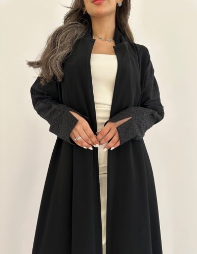 كريب خفيف كوري كلوش مع اكمام لنن هندي