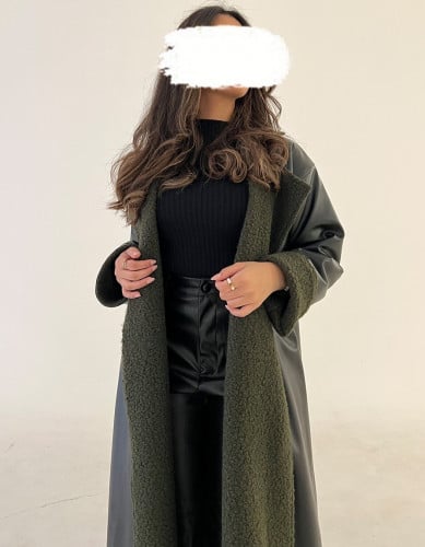 عباية فروه تو فيس صوف خروف وجلد