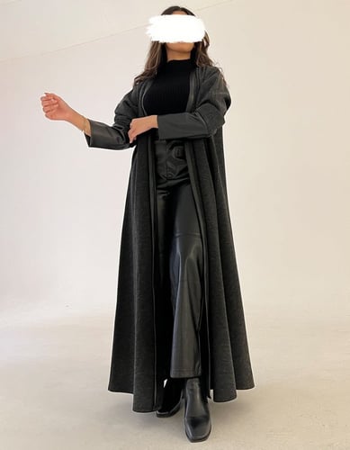 عباية قصة كلوش والاكمام جلد