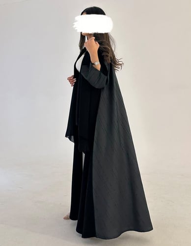 ملكي كلوش وتفته زري لمعة ومخطط من الخلف