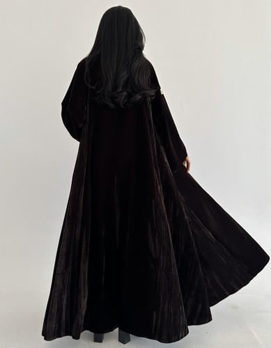 مخمل بني مع مخمل كسرات فالجوانب كلوش