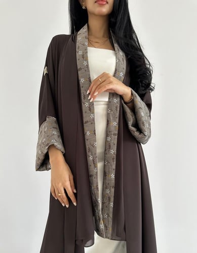 كريب خفيف كلوش مع لنن في الاكمام