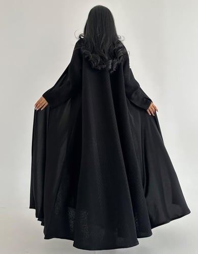 كريب صيفي كلوش جاكار مكرمش من الخلف