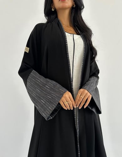 كريب خفيف كلوش اكمام لنن طبيعي خفيف