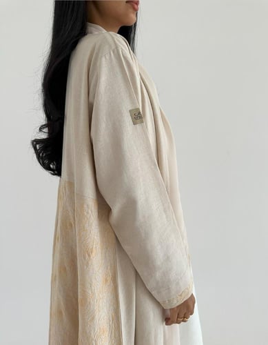 لنن طبيعي بيج مع لنن مطرز