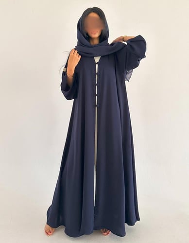 كريب ياباني كحلي غامق قصة عملية