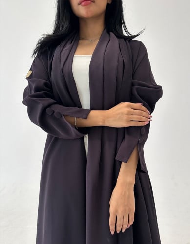 عباية كلوش كريب بفتحة