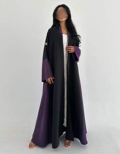 كريب ياباني كلوش اسود وموف