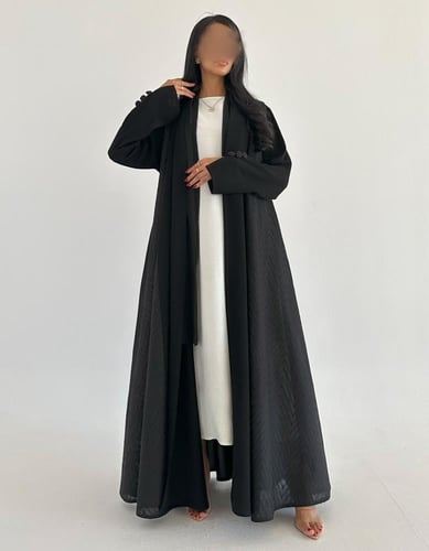 كريب مع جوانب لنن مطرز كلوش