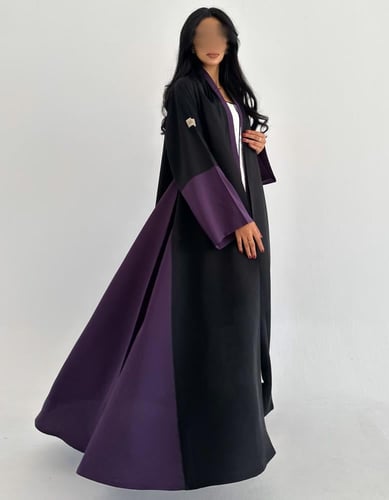 كريب ياباني كلوش اسود وموف