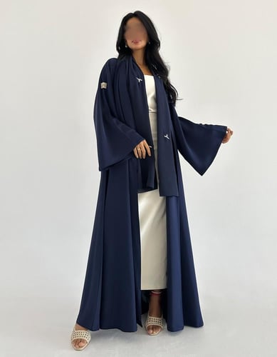 كريب بارد كلوش اكمام كلوش طرحة مطرزه