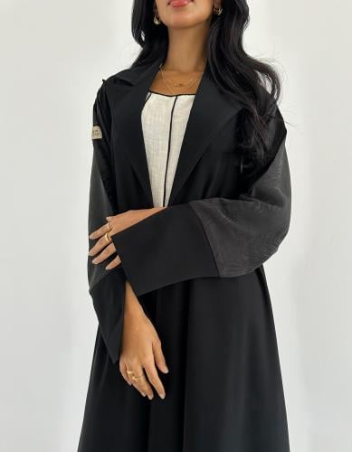 كريب قصة رسمية كلوش مع اكمام بودرة ياباني