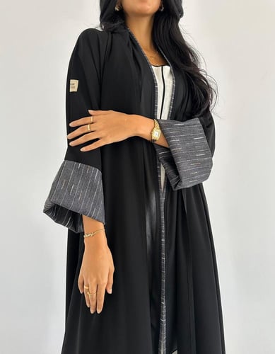 كريب خفيف كلوش اكمام لنن طبيعي خفيف