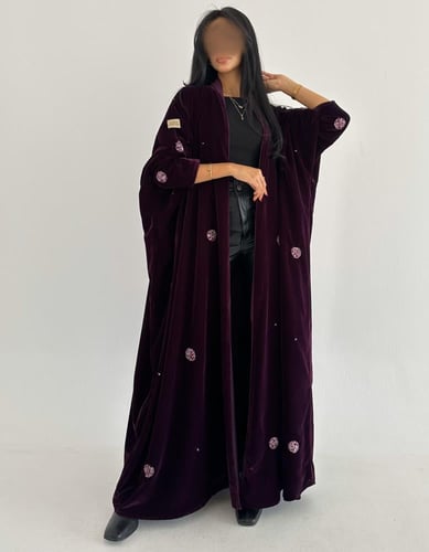 مخمل مطرز يدوي ربع بشت