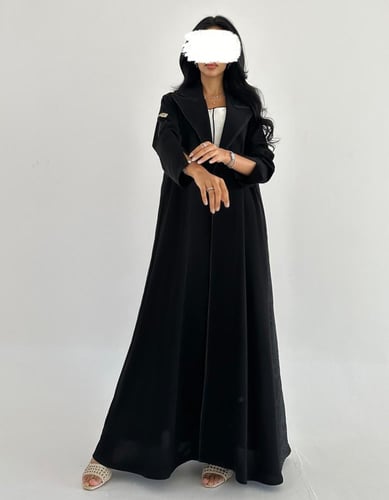 كريب ملكي كلوش مع اطراف وتفته هندي من الخلف