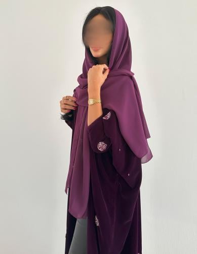 مخمل مطرز يدوي ربع بشت