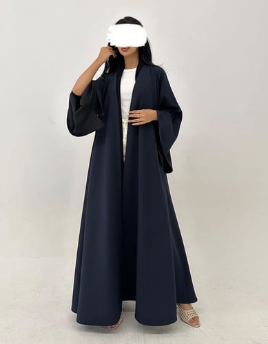 توفيس كريب كحلي وأسود قصة كلوش أكمام كلوش