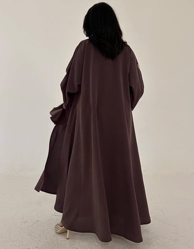 عباية كريب كلوش اكمام واسعة