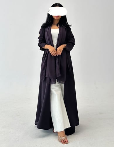 عباية كلوش كريب بفتحة