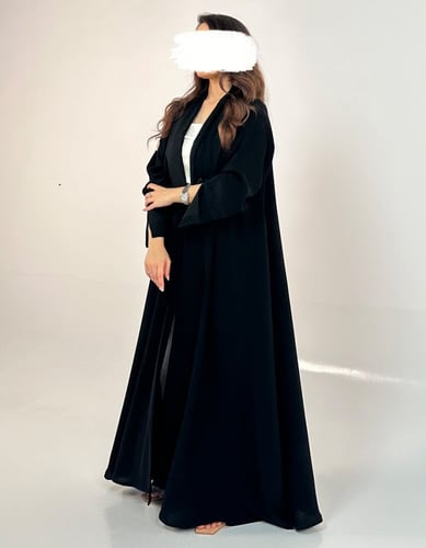 عباية كريب ملكي وجاكار ياقة