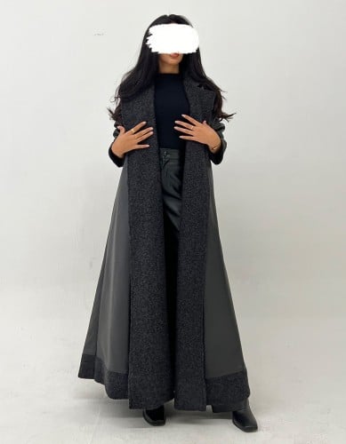 جلد نص كلوش مع فرو