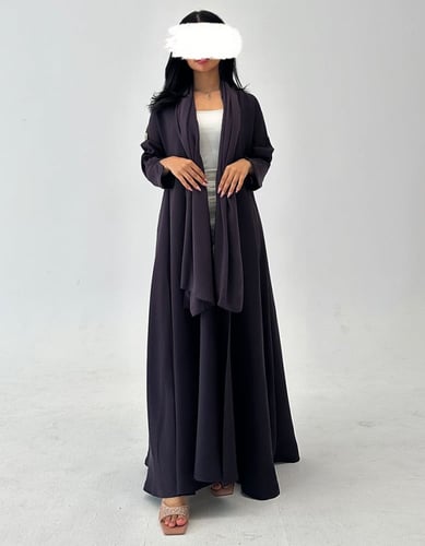 عباية كلوش كريب بفتحة