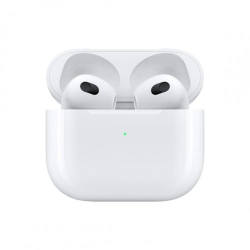 أبل ايربودز مع غطاء شحن لاسلكي، الجيل الثالث، أبيض