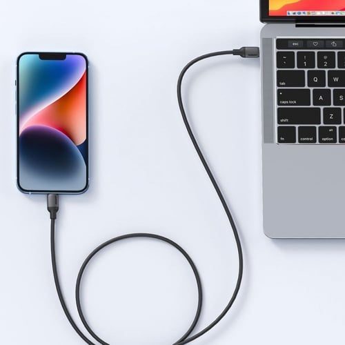 = سلك شاحن يوجرين من USB-C إلى آيفون سيلكون بطول 1...