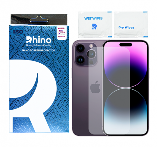 -- شاشة حماية راينو آيفون 14 برو ماكس - شفاف