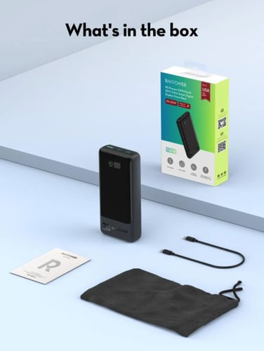 = بطارية راف باور بقوة 20 واط بسعة 10000 ملي امبير...